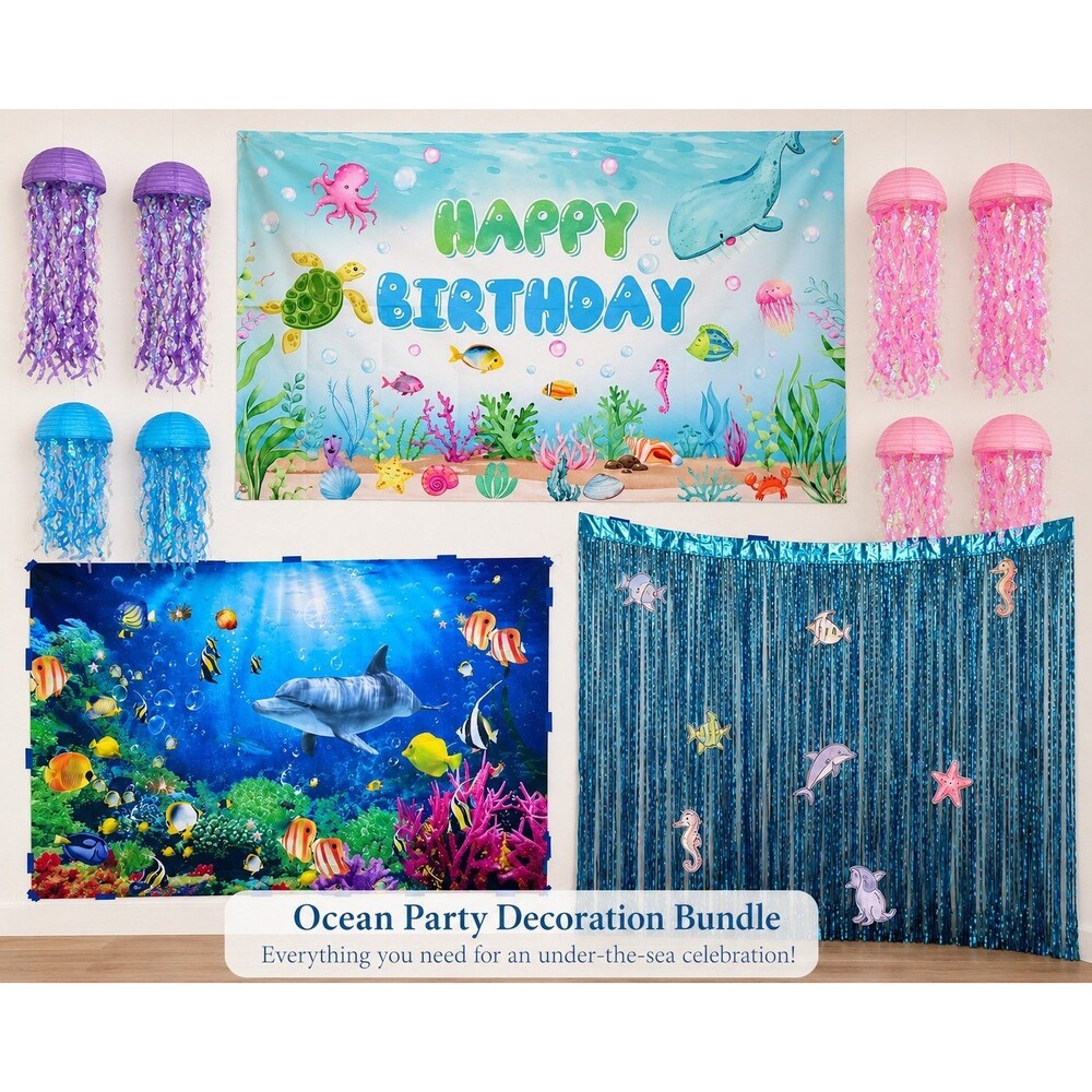 Under the Sea / Ocean Birthday Party Decorations Theme Girl Baby Shower Banner
